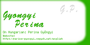 gyongyi perina business card